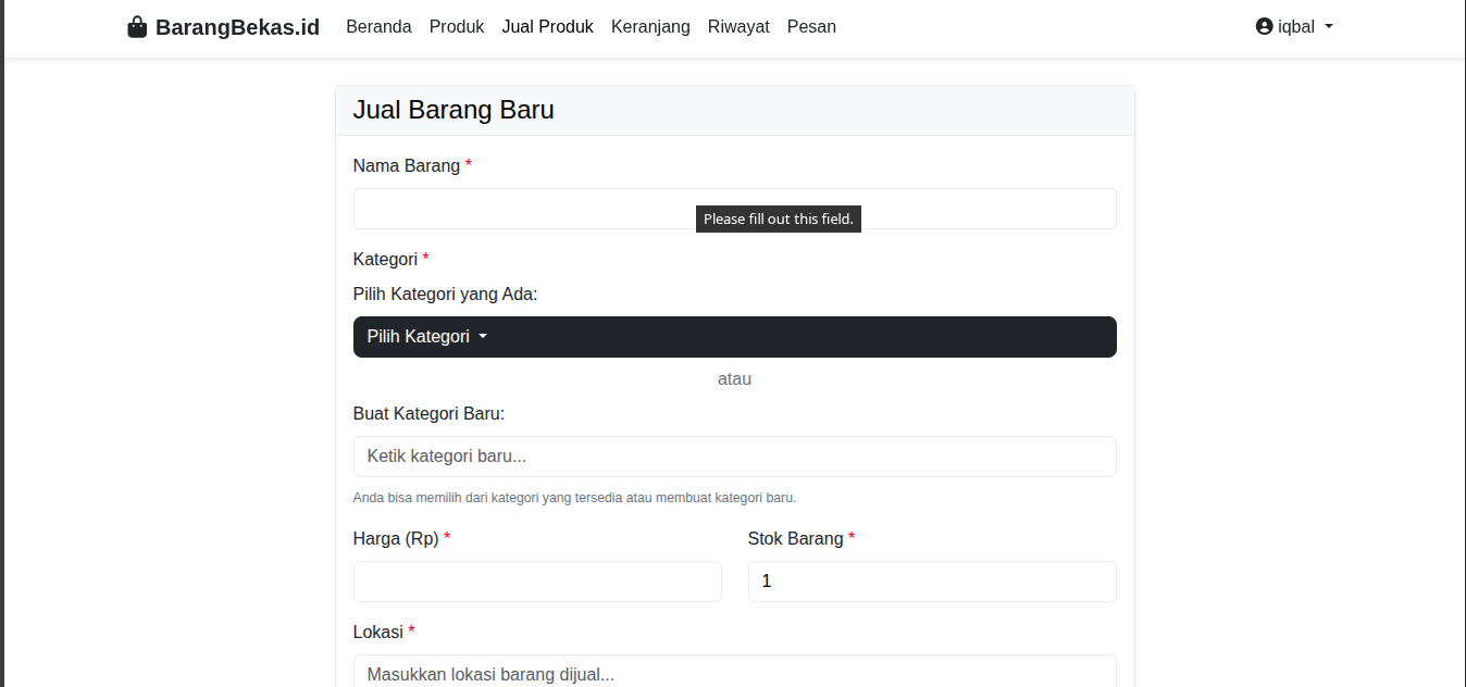 Sell Form